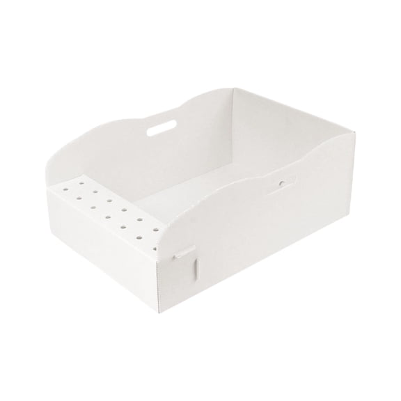 Litter Box, Portable Travel Cat Litter Pan, Disposable Lightweight Leak Proof Design for Indoor Outdoor Use, Beige Solid Color BIG MAIZAI TOILET