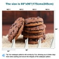 thumbnail image 3 of Peel and Stick Wallpaper Chocolate chip cookies sackcloth wood table for your Modern Art Wall Mural Decor Self Adhesive and Removable 69in x 98in, 3 of 8