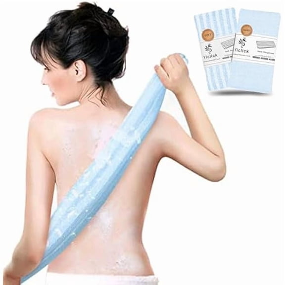 Fu997 2pcs Back Scrubber for Shower Bath ,Exfoliating Body Scrubber, Body Exfoliator Loofah Luffa Sponge Net Rag Back Washer