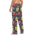 thumbnail image 6 of Men's Lightweight Pajama Bottoms Monster Pattern Design Stretch Elastic Waist Side Pockets Spring Fall, 6 of 7