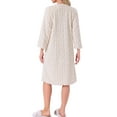thumbnail image 3 of INSPIRE CHIC Womens Flannel Nightgown Fuzzy Fleece Sleepdress O Neck Pullover Winter Loungewear with Pocket M White, 3 of 6