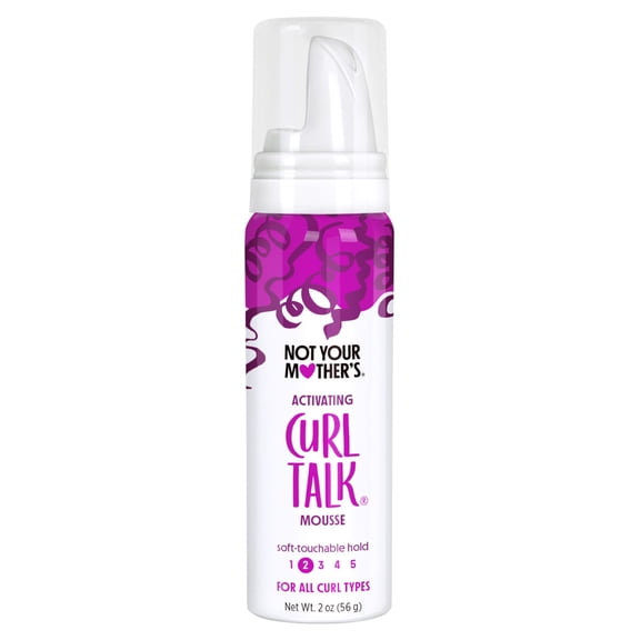 Not Your Mother's Curl Talk Curl Activating Hair Mousse, Lightweight Hold, Travel Size, 2 oz