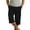 Black, variant on Mens Cargo Capris Pant Knee Length Loose Pants Summer Casual Athletic Long Shorts with Pockets