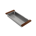 thumbnail image 2 of BOCCHI 2310 0008 Deep Stainless Steel Colander with Wooden Sapele Handles, 2 of 2