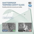 thumbnail image 5 of 56–60" W × 78" H Double Sliding Frameless Shower Door, 3/8" (10 mm) SGCC-Certified Tempered Glass, Matte Black Finish, 5 of 12