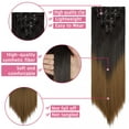 thumbnail image 3 of Women Fashion 7-piece Double-layer Full Head Hair Extension 16 Clips Thick Wig(Curly/Straight), 3 of 4