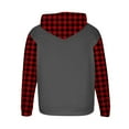 thumbnail image 4 of Mens Big & Tall Hoodies Fleece Lined Sweatshirts Plus Size M-4X Long Sleeve Pullover Plaid Printed Thermal Warm Hoodie Tops with Front Pocket, 4 of 5