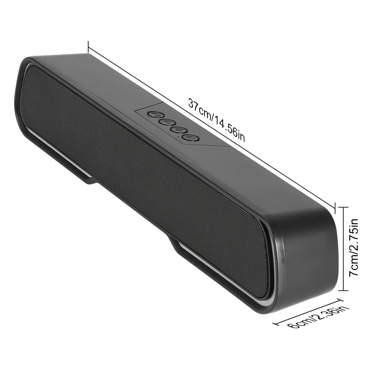 Wireless TV Sound Bar Computer Speakers, Adjustable RGB PC Gaming Speakers with Enhanced Bass And Volume Control, Stereo USB Powered 3.5mm Aux Multimedia Speakers for Laptop/Desktop/Tablets/Phone