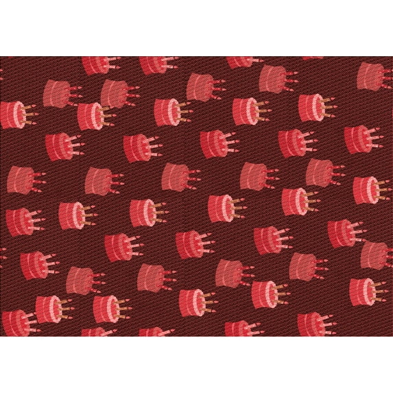Ahgly Company Indoor Rectangle Patterned Crimson Red Area Rugs, 8' x 10'