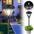 thumbnail image 4 of Lámpara de jardín solar Lámpara de sombra LED para exteriores | IP44 Luz impermeable para caminos y patios | Estaca de piso solar | Encendido/apagado automático | Panel de carga rápida | 45,2 cm |, 4 of 8