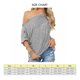 thumbnail image 3 of Top Con Hombros Descubiertos Para Mujer, Camiseta Básica De Color Puro De Gran Tamaño De Corte Holgado A La Moda Que Se Viste Fácilmente Para Las Vacaciones ANGGREK No, 3 of 6