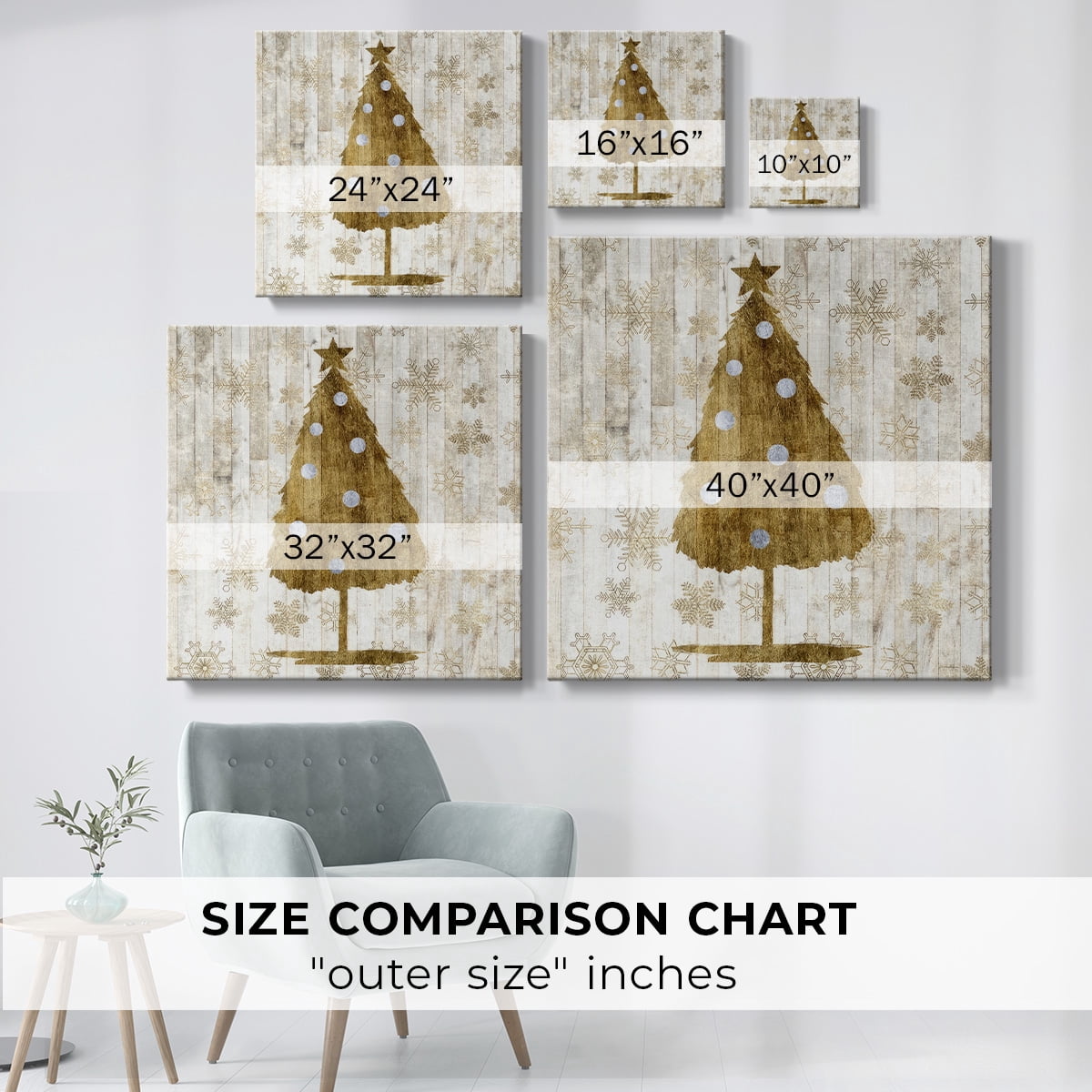 Sophisticated Christmas I- Gallery Wrapped Canvas