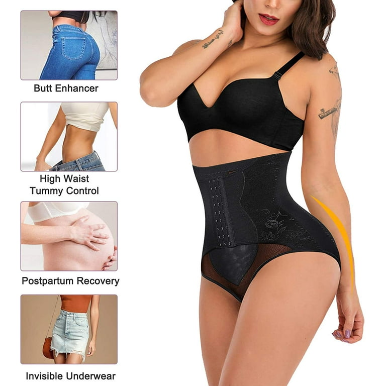 Loday Women High Waist Butt Lifter Panties Slimming Body Shaper Corset  Tummy Control Waist Trainer Compression Underwear(Black, 3XL)
