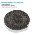 thumbnail image 4 of Uxcell 5/8"x 1/8"x73" Wood Stove Gasket, Graphite Fiberglass Self Adhesive High Temperature Resistance Seal Rope, Black, 4 of 6