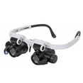 thumbnail image 1 of 8x15x23x Double Eye Jewelry Watch Repair Tools Magnifier Loupe Glasses&LED Light E8N5, 1 of 6