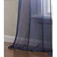 thumbnail image 3 of Ombre Semi Sheer Light Filtering Grommet Window Curtains & Drapes 76 x 84 Navy, 3 of 6