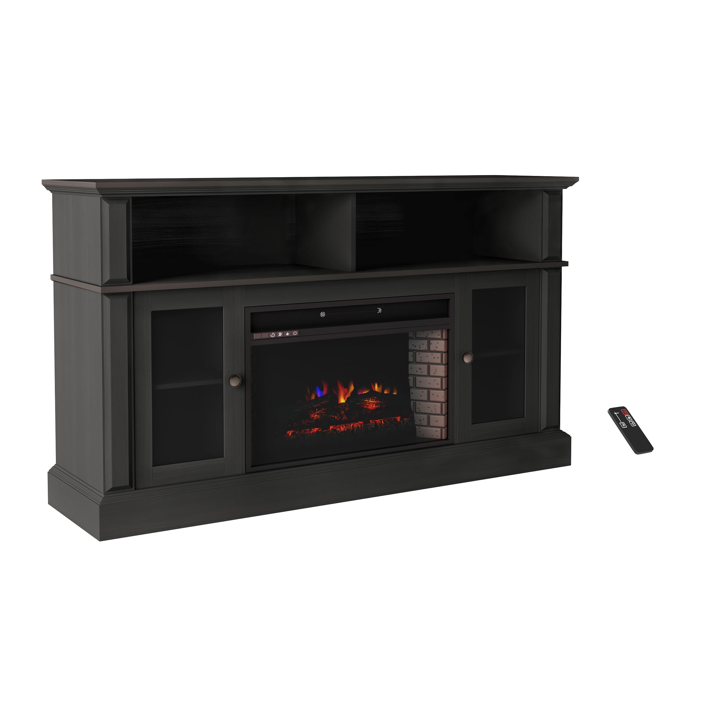 Northwest Electric Fireplace TV Stand for TVs up to 59", Black