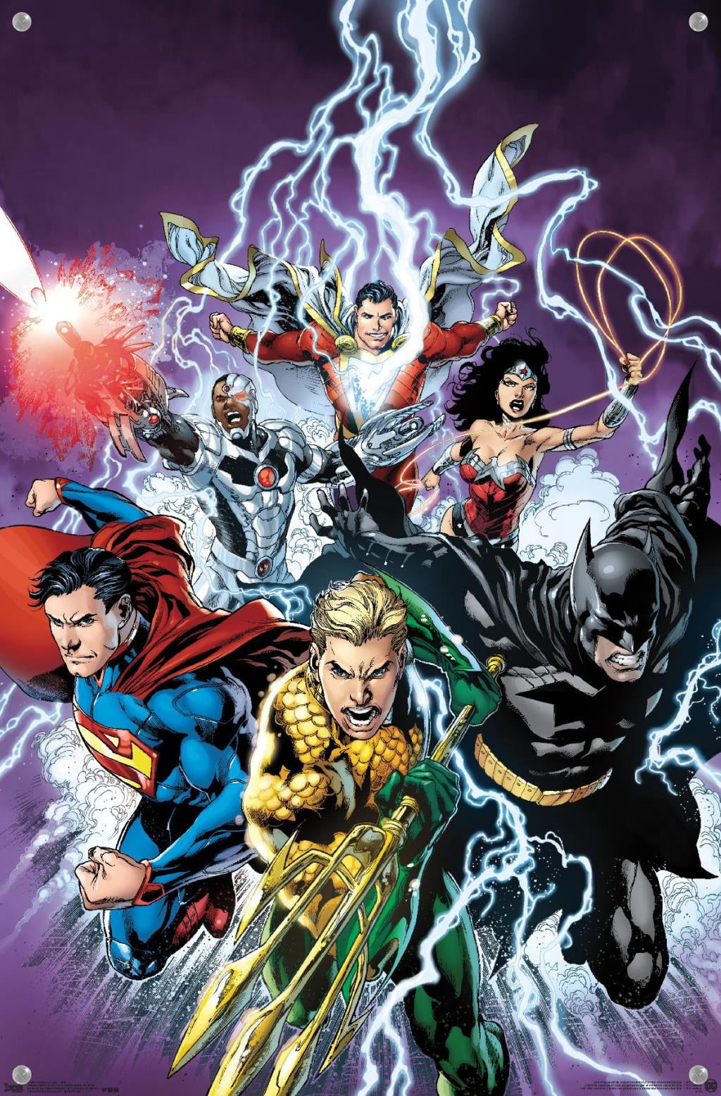 DC Comics - Justice League - Bolts Wall Poster with Push Pins, 14.725" x 22.375"