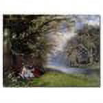 Trademark Fine Art "Young Ladies by the River" Canvas Art by John Buckley