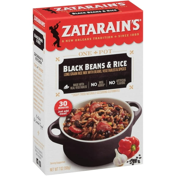 ( 2 Pack ) Zatarain's Black Beans & Rice, 7 oz