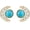 Golden-Turquoise, variant on Leander Turquoise/Moonstone Earrings Sterling Silver Hypoallergenic, Dainty Sun & Moon Stud Earring for Women, Vintage Crescent Moon December Birthstone Jewelry Gift for Her Birthday