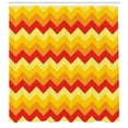 thumbnail image 3 of Ambesonne Yellow Chevron Shower Curtain, Warm Color Arrow, 69"Wx70"L, Red Apricot Marigold, 3 of 3
