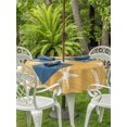 thumbnail image 2 of Outdoor Tablecloth with Umbrella Hole & Zipper, Yellow Starfish Coastal Round Tablecloth 54 Inch, Summer Beach Nautical Sea Ocean Patio Table Cover Waterproof Table Cloth for Picnic/Party, 2 of 7