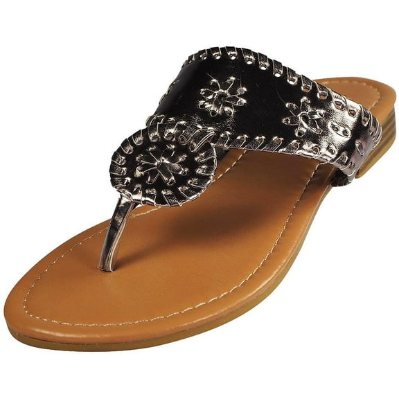 Pierre Dumas Womens Rosetta 1 Flat Sandals
