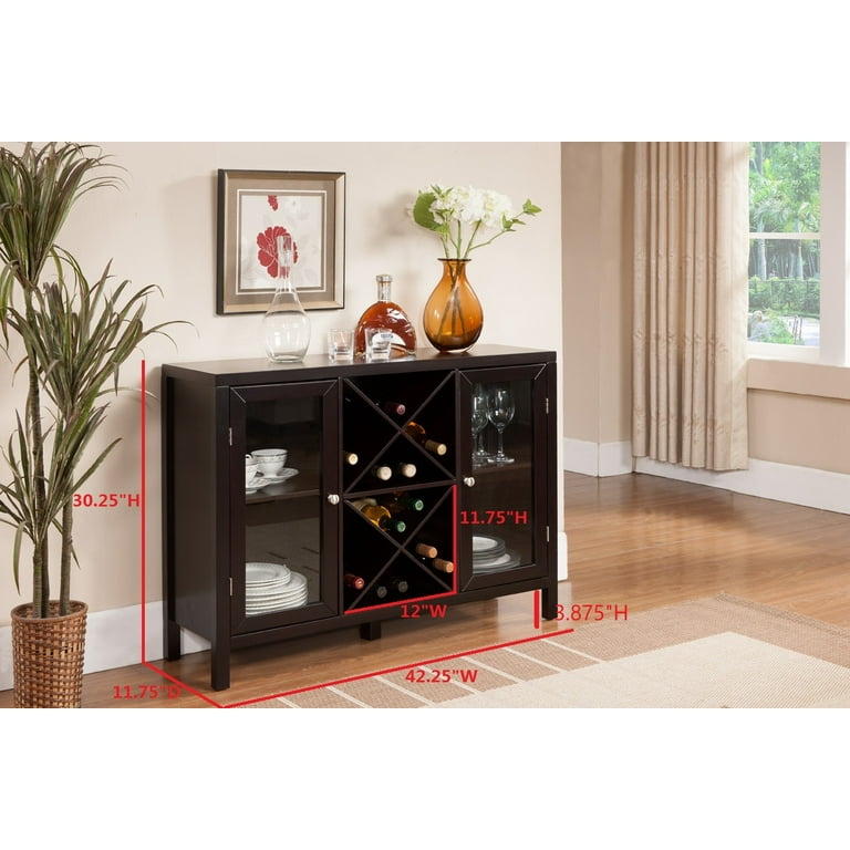 Kings Brand Furniture Wine Rack Bar Cabinet Kitchen Sideboard and