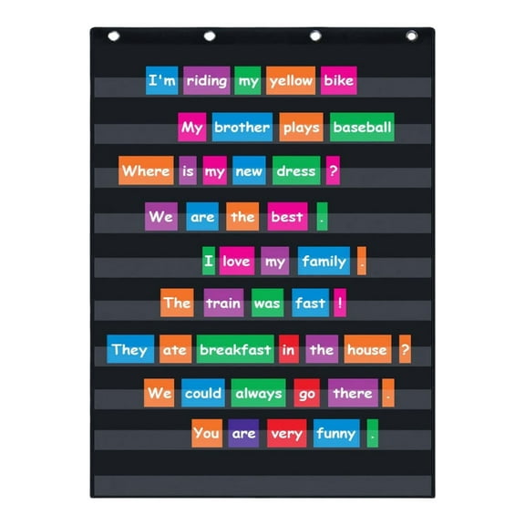 Standard Pocket Charts Clear 10 Pocket Charts Wall Hanging Pocket Charts for Teacher Lessons in a Classroom or Home Use