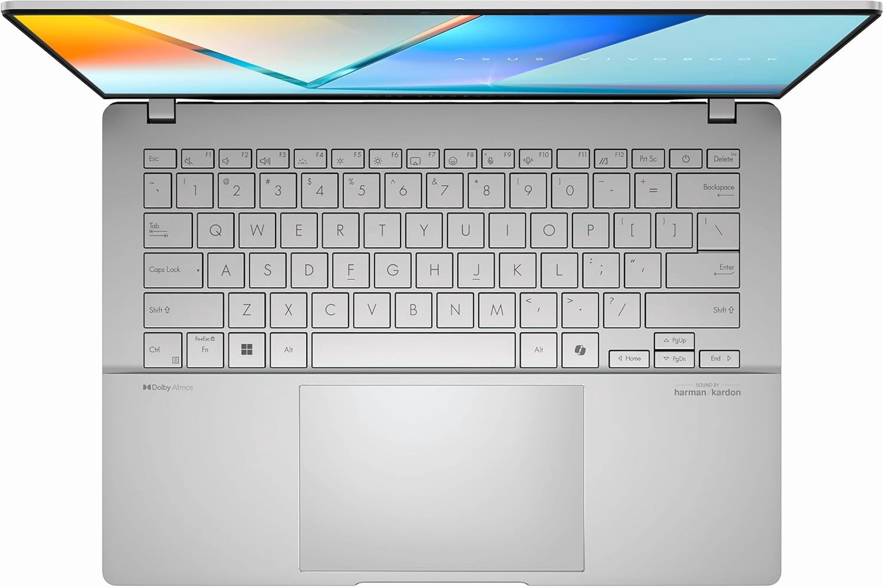 ASUS Vivobook S 14 OLED Slim Laptop, AMD Ryzen AI 9 365(10 Cores), 24GB, 1TB SSD, Customizable RGB Keyboard, Cool Silver, M5406WA-AH94