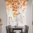 thumbnail image 3 of Orange Eucalyptus Leaves Tie Up Curtains for Windows, Adjustable Balloon Window Shades, Spring Summer Botanical Kitchen Window Treatments Farmhouse Short Curtains with Rod Pocket 42"x45", 3 of 8