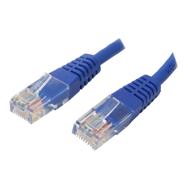 StarTech.com Cat5e Ethernet Cable - 1 ft - Blue - Patch Cable - Molded Cat5e Cable - Short Network Cable - Ethernet Cord - Cat 5e Cable - 1ft (M45PATCH1BL) - Patch cable - RJ-45 (M) to RJ-45 (M) - 1 ft - UTP - CAT 5e - molded - blue