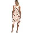 thumbnail image 2 of HELLHERO Ladybug Daisies Women Sleeveless Round Neck Irregular Hem Pocket Dress, Side Pockets Summer Sleeveless Dress Crew Neck Summer Sleeveless Sundress, 2 of 8