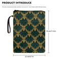 thumbnail image 5 of HELLHERO Book Sleeve with Waterproof Polyester Fabric Book Storage Bag Book Organizer Bag Lightweight Book Organzier Holder with Pocket for Men Classic, Golden Deer Silhouettes, 5 of 5