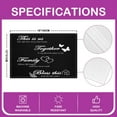 thumbnail image 2 of Erosebridal Inspirational Placemats Set of 4, Black Table Place Mats, Home Family Place Mats Set of 4 for in Door Dinning, Table Mats Bedroom Decoration, 2 of 4