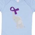 thumbnail image 4 of Inktastic Purple Awareness Ribbon Elephant Boys or Girls Baby Bodysuit, 4 of 5