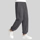 thumbnail image 3 of Niños pantalones niñas Color sólido suelto de ajuste casual deportivo cónico con bolsillos laterales cintura Niños niñas vestido pantalones, 3 of 8