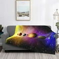 thumbnail image 2 of Naloa Planets And Stars Flannel Fleece Throw Blanket for Bed Couch, Thick Blanket - All Seasons Suitable for Women, Men and Kids-50"x40", 2 of 6
