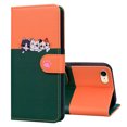 thumbnail image 6 of Cute Cartoon Wallet Phone Case for iPhone 7/8/SE 2020/SE 2022, with Card Holder Soft PU Leather Kickstand Cover for Men and Women Magnetic Shockproof Protective with Lanyard, Darkgreen, 6 of 9