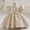 Beige, variant on RTKFRFLM Girls 1st Birthday Gown Flower Girl Wedding Dress Toddler Elegant Princess Tutu Gown for Formal Party High-End Baptism Christening Outfits for Babies and Kids