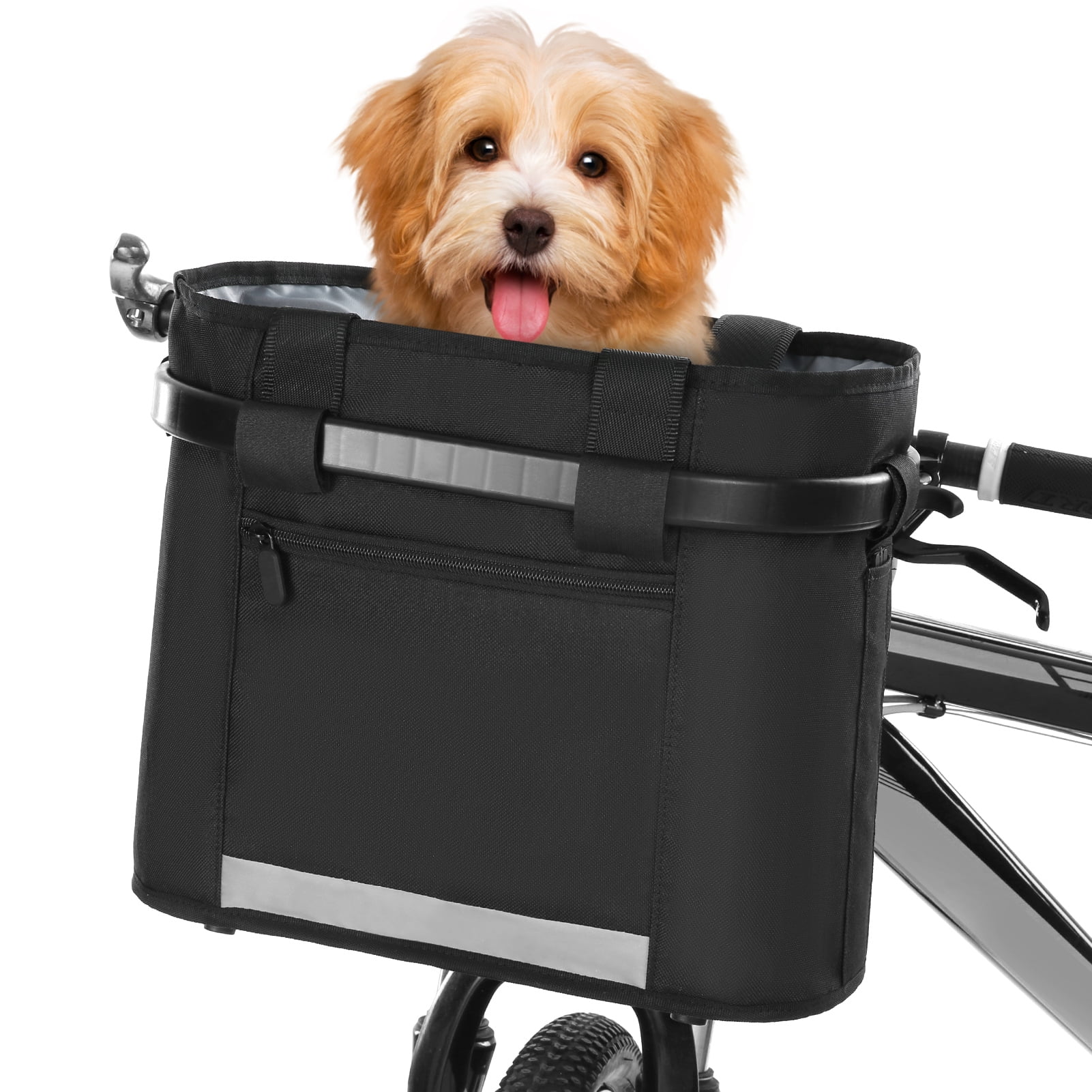 Abody Bike Basket Release Removable Folding Handlebar Basket Pet Cat