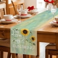 thumbnail image 5 of Sunflowers Table Runner 72 Inches Long Farmhouse Dress Scarves, Modern Bee You Are My Sunshine Green Dining Tablerunner for Coffee Table/Kitchen Island/Party Décor, 13" x 72", 5 of 8