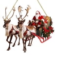 thumbnail image 2 of HmNPlay Christmas Hanging Ornaments - Santa Sleigh Acrylic Pendants, Shatterproof Flat Decor for Tree Home Festival Party, Holiday Decoration Gifts, 2 of 7