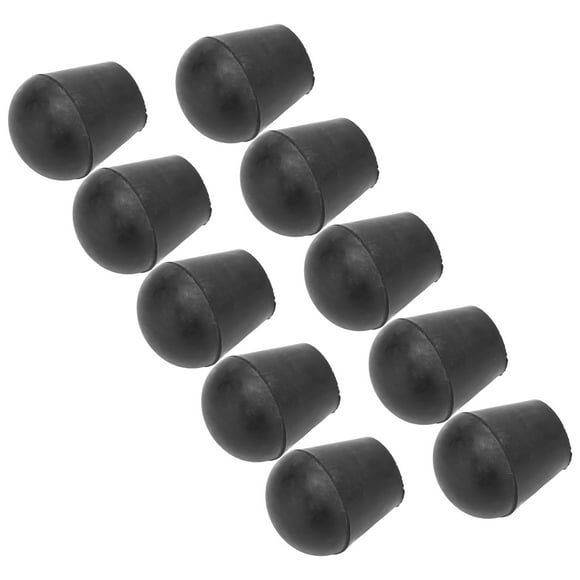 Walking Stick Tips, Flexible Texture Round Low Noise Cane Tip 10pcs 19mm for Bath Chair Foot