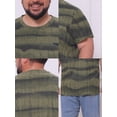 thumbnail image 7 of DARING DIVA Men's Big Tall Tie-Dye Crew Neck Short Sleeve T-Shirts XL Olive Green, 7 of 7