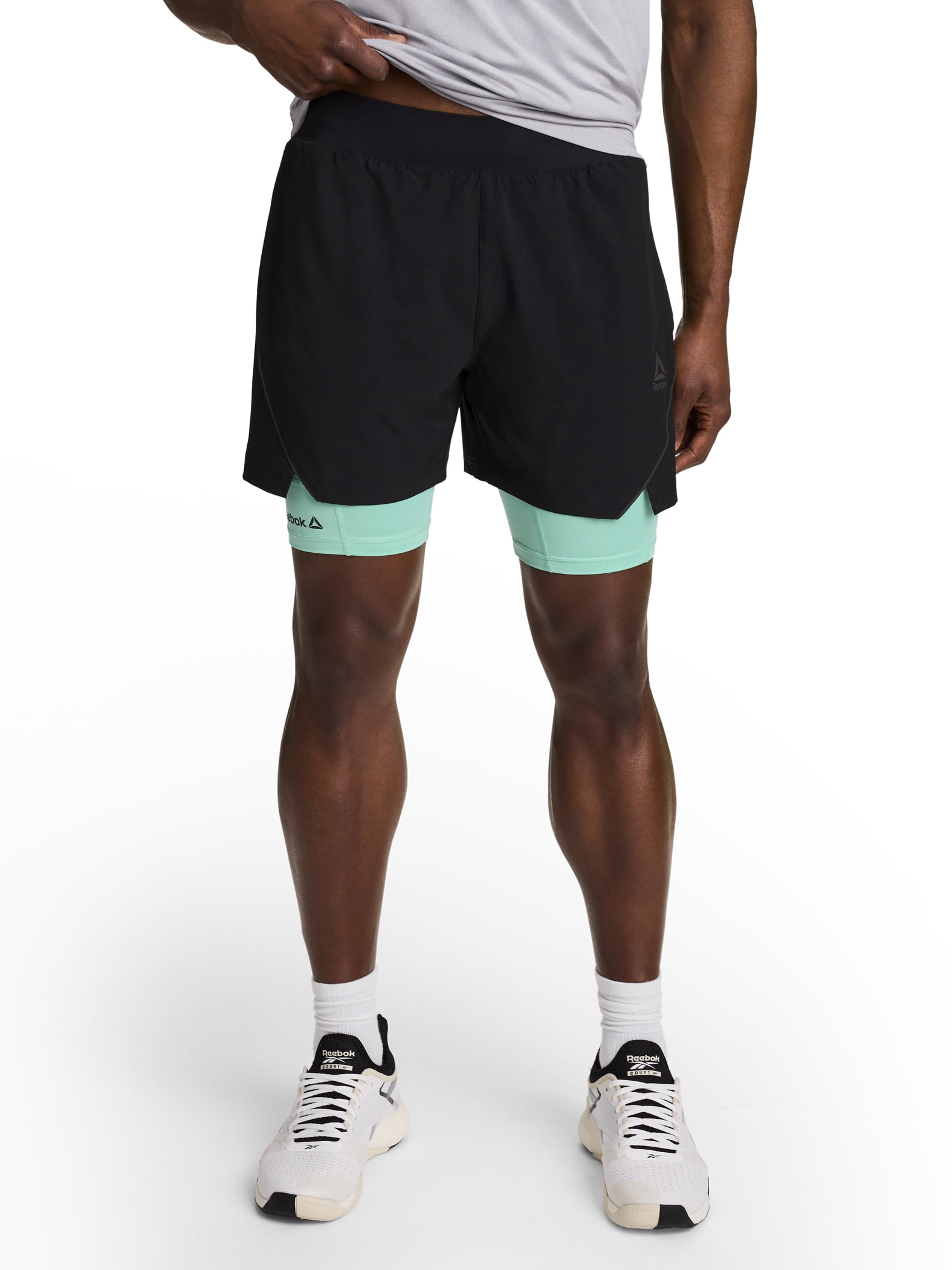 Reebok Men's and Big Men's Strength 2-IN-1 Woven Short 6" Inseam, Sizes S-3XL