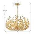 thumbnail image 2 of Crystorama Broche 6 Light Antique Gold Chandelier - 27"W x 19"H x 27"D, 2 of 10