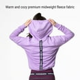 thumbnail image 3 of Hayabusa Women's Cozy Fleece Cropped Hoodie - Lavender, X-Small, 3 of 6
