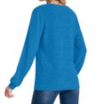 thumbnail image 5 of FAIWAD Long Sleeve Shirts for Women Button Up Round Neck Casual Tunic Tops Dressy Casual Work Blouses, 5 of 9